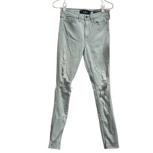 Hollister Juniors Size 3R W26 L30 High Rise Super Skinny Jeans Distressed